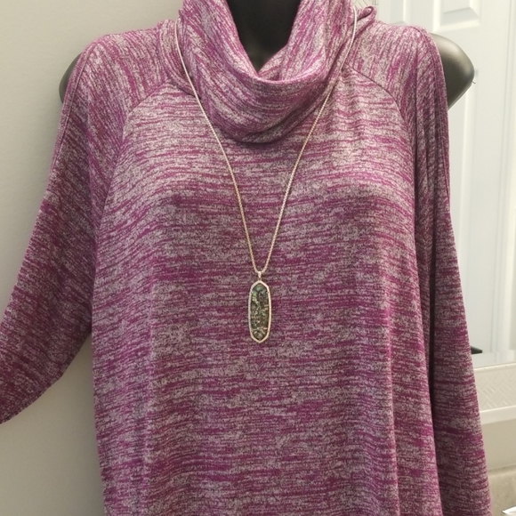 Apt. 9 Tops - Apt. 9🎉Cold shoulder amethyst tunic sweater! XL